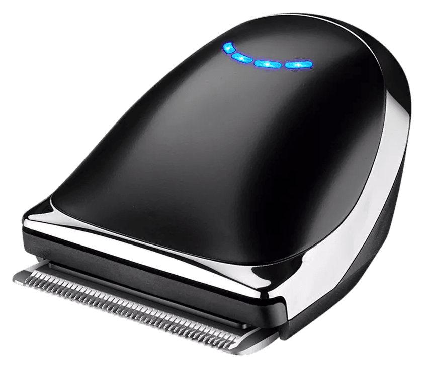 The Original Couch Shaver™ — wide blade forward, charge lights lit.